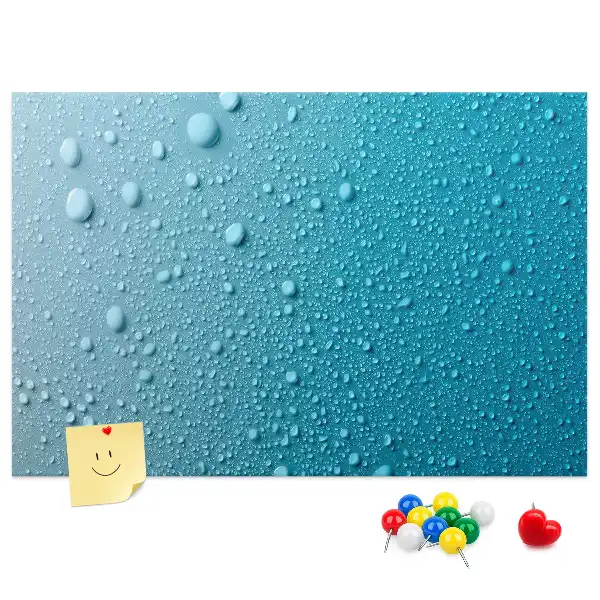 Printed Water Drops Cork Board
