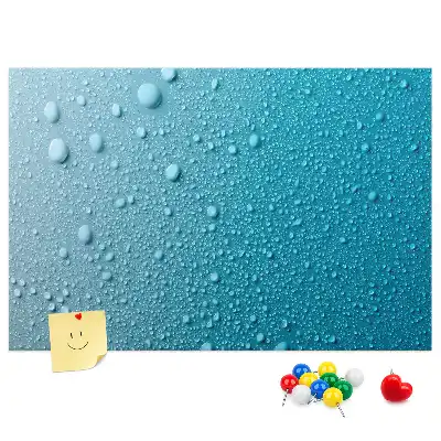 Printed Water Drops Cork Board