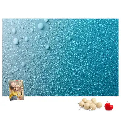 Printed Water Drops Cork Board