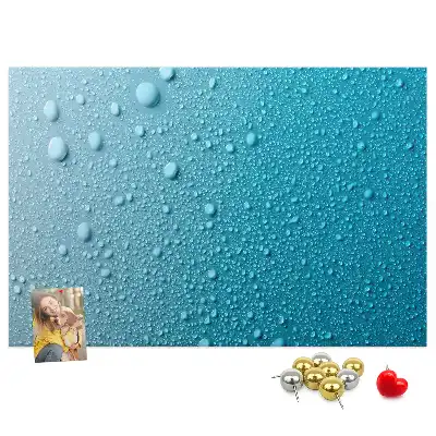 Printed Water Drops Cork Board