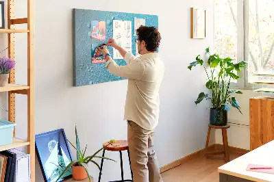 Printed Water Drops Cork Board