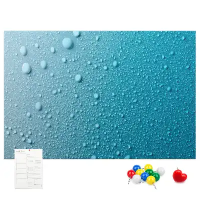 Printed Water Drops Cork Board