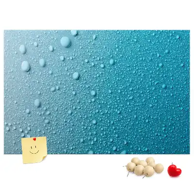 Printed Water Drops Cork Board
