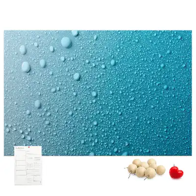 Printed Water Drops Cork Board