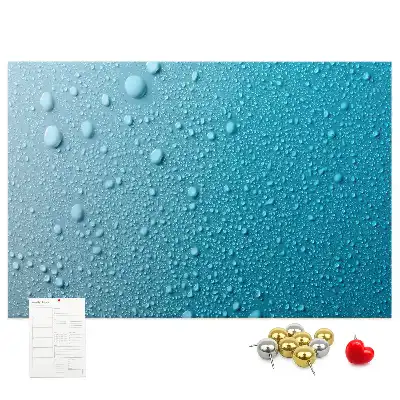 Printed Water Drops Cork Board