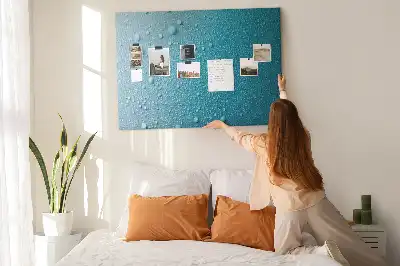 Printed Water Drops Cork Board