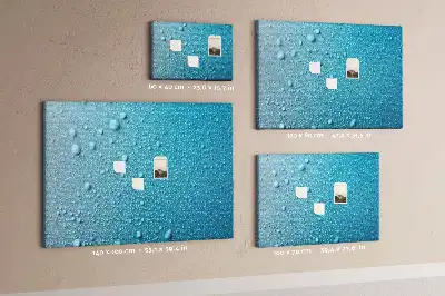Printed Water Drops Cork Board