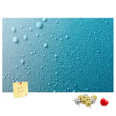 Printed Water Drops Cork Board