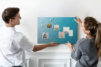 Printed Water Drops Cork Board