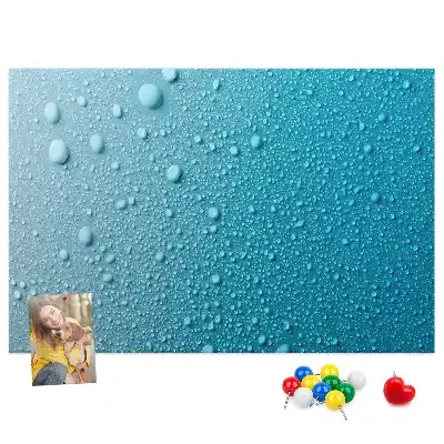 Printed Water Drops Cork Board