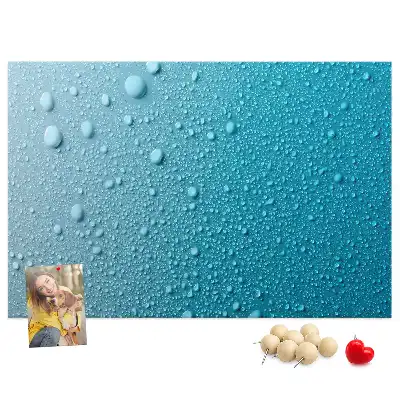 Printed Water Drops Cork Board