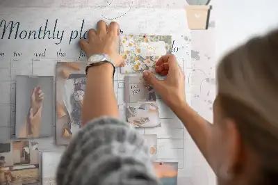 Cork Memo Board Monthly Planner