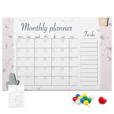 Cork Memo Board Monthly Planner
