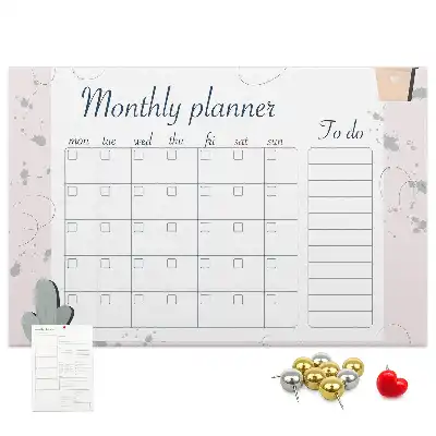 Cork Memo Board Monthly Planner