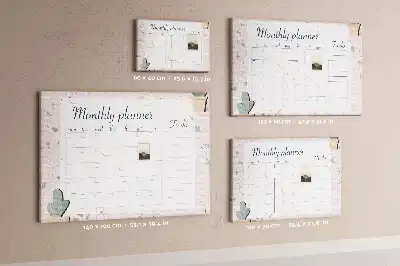 Cork Memo Board Monthly Planner