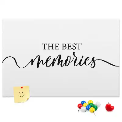 Printed Cork Board Memories lettering