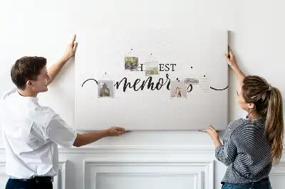 Printed Cork Board with Memories Lettering