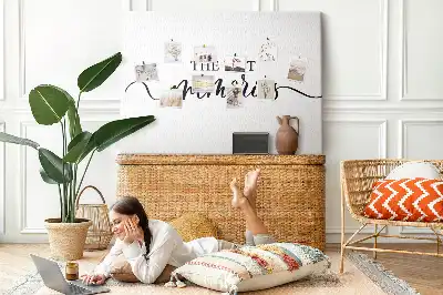 Printed Cork Board with Memories Lettering