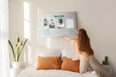 Printed Cork Habit Tracker Memo Board