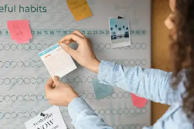Printed Cork Habit Tracker Memo Board