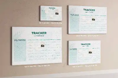 Printed Cork Habit Tracker Memo Board