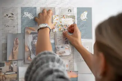 Cat-shaped cork memo board with calendar