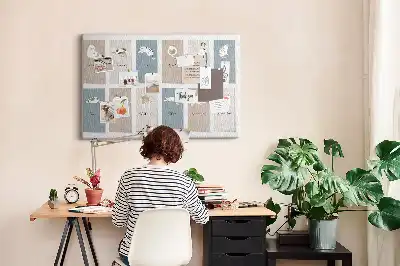 Cat-shaped cork memo board with calendar