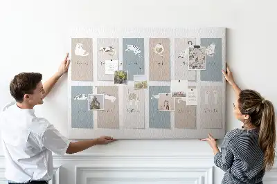 Cat-shaped cork memo board with calendar