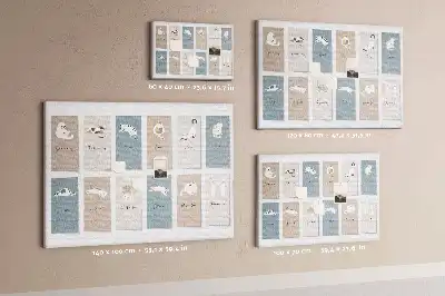 Cat-shaped cork memo board with calendar
