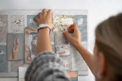 Cat-shaped cork memo board with calendar