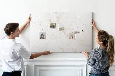 Printed Cork Memo Board Elegant marble