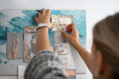 Brush Strokes Cork Memo Board
