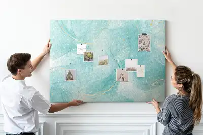 Abstract Marble Printed Cork Board