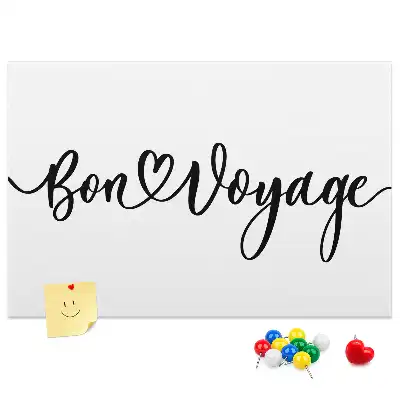 Bon Voyage Printed Cork Memo Board