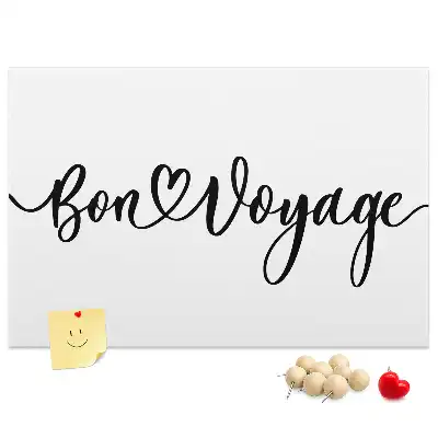 Bon Voyage Printed Cork Memo Board