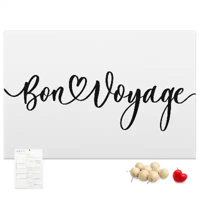 Bon Voyage Printed Cork Memo Board