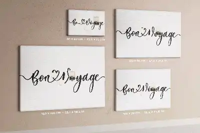 Printed Cork Memo Board Bon voyage lettering
