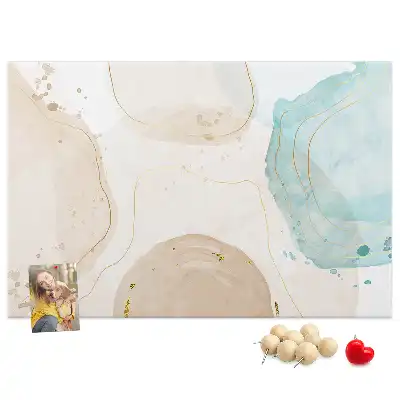 Printed Cork Board Watercolor splashes