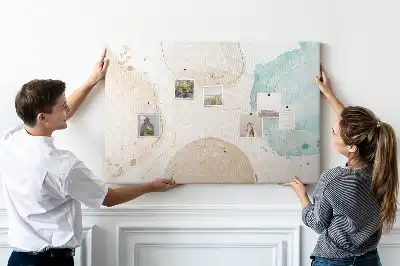 Watercolor Splashes Printed Cork Board
