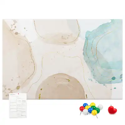 Printed Cork Board Watercolor splashes