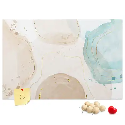 Printed Cork Board Watercolor splashes