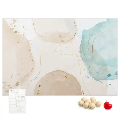 Printed Cork Board Watercolor splashes