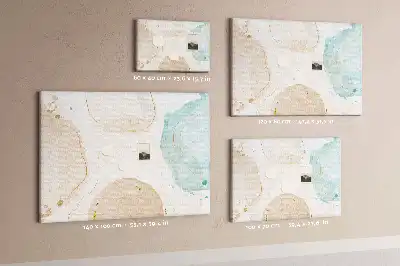 Printed Cork Board Watercolor splashes