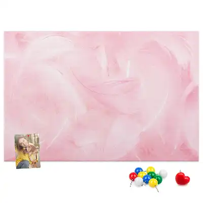 Feather Abstraction Printed Cork Memo Board