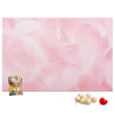 Feather Abstraction Printed Cork Memo Board