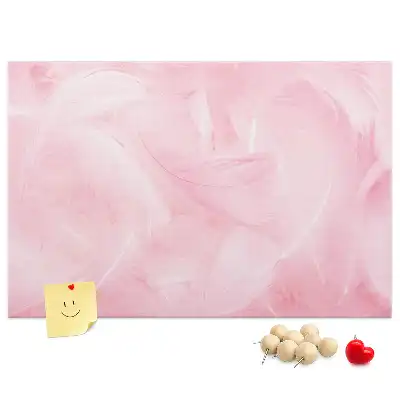 Feather Abstraction Printed Cork Memo Board