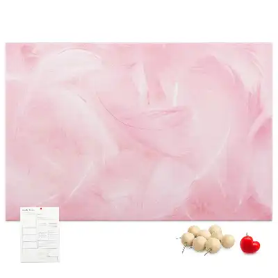 Feather Abstraction Printed Cork Memo Board