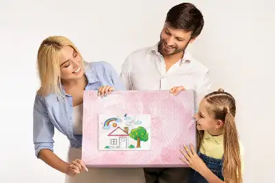 Feather Abstraction Printed Cork Memo Board
