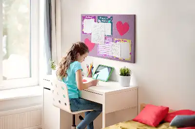 Cork memo board Monster notes