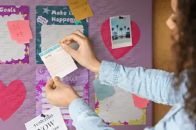 Cork memo board Monster notes